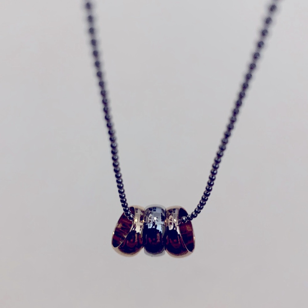 Tri Color Ring Necklace - Picture 6 of 6